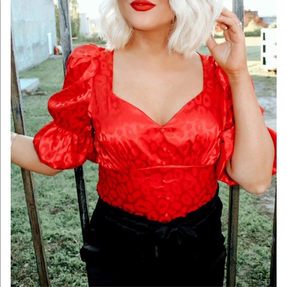 Red boutique top
